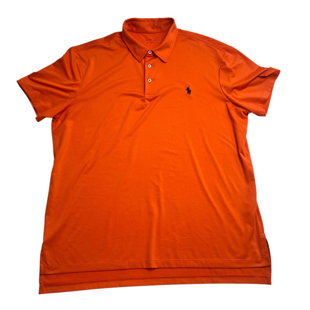 Polo RL Performance Mens‎ XL Orange Short Sleeve Athletic Golf Casual Top Shirt